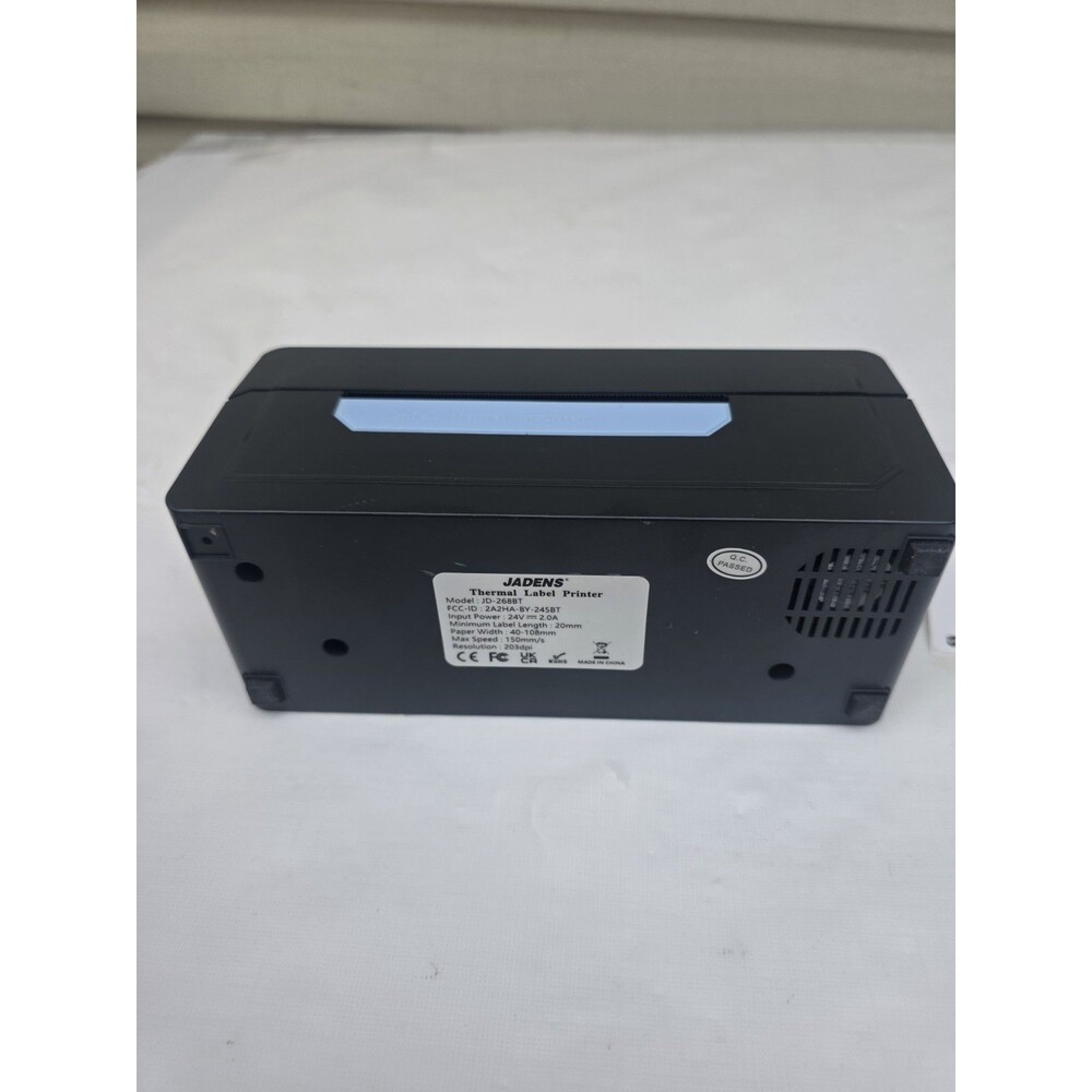 Jadens JD-268BT Thermal Label Bluetooth Printer For Parts Or Repair